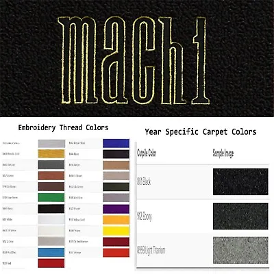 ACC 2021-2022 Ford Mustang Mach 1 Outline Custom Logo 4pc Cutpile Floor Mats • $181.99