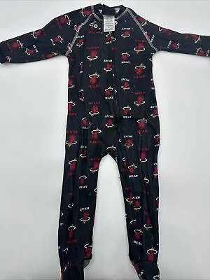 Miami Heat One Piece Toddler 18M Black Long Sleeve Full Zip…#2674 • $4.80