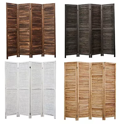 4 6 8 Panel Room Divider Privacy Screen Full Length Wood Shutters Louver • $230