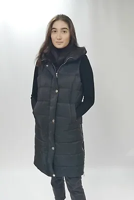 £22.95 • Buy  Women's Padded Gilet Ladies Longline Hooded Jacket Quilted Winter Wear Long