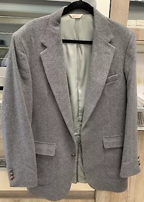Vintage 100% Camel Hair Mens Sports Coat/ Blazer Gray Made In The USA Union Made • $39.99