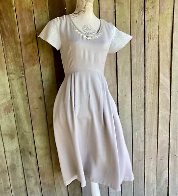 Lazybones Dove Grey Vintage Styled Dress ~ Small • $18
