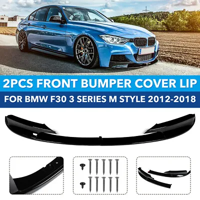 Gloss Performance Style Bumper Bar Lip Spoiler For BMW 3-Series F30 F31 M Sport • $79.09