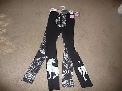 $14.39 • Buy NEW Freestyle Revolution Girls 2 Pk Unicorn Tie Dye Leggings & Headband Size 8