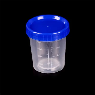 120ml Plastic Specimen Sample Jar Craft Container Urine Pot Cup With Lid-wq • £4.19