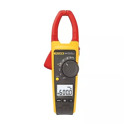 FLUKE 374 FC 600A AC/DC TRMS Wireless Clamp Meter Yellow ‎25.4 X 12.7 X... • $574.27