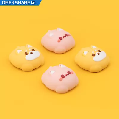 $8.09 • Buy GeekShare Cute Dog Cat Silicone Thumb Grip Set Joystick Caps For PS4&PS5&NS Pro