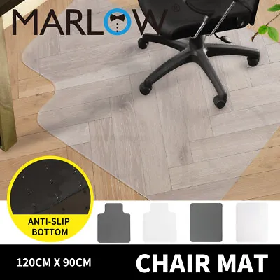 Marlow Chair Mat Carpet Hard Floor Protectors PVC Home Office Room Mats 120X90 • $33.99