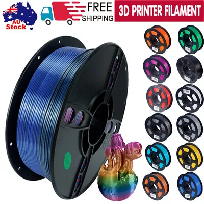 1KG 3D Printer Filament PLA 1.75 Mm Silk Rainbow Gradient Spool Bundles Candy • $20.99