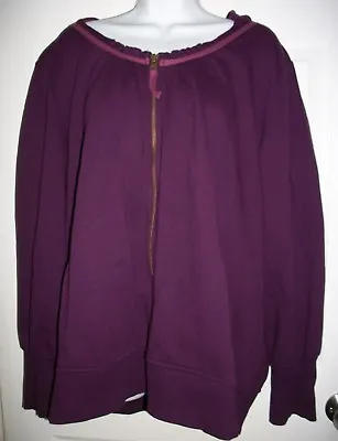 Merona Women's Burgundy Hooded Lightweight Zippered Jacket Size 20 W /22 W • $16.99