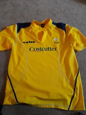 Exito YORKSHIRE Cricket Club Costcutter One Day Yellow Shirt Size XL • £19.99