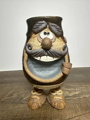 7½  Mug With LEGS ~ 3-D STONEWARE STEIN Durango Souvenir Mustache Character • $55