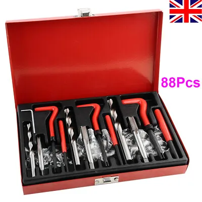 £15.99 • Buy 88Pcs Thread Repair Helicoil Tool Set Kit M6 M8 M10 Inserts Taps & Drill Bits UK