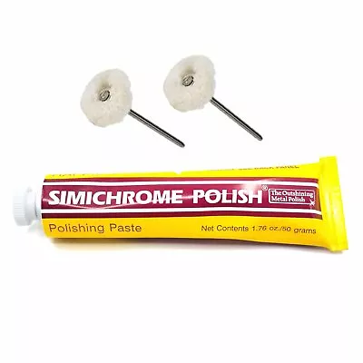 Simichrome Polish 1.76 Oz Happich Metal Polishing Paste Bakelite Test W/ 2 Buffs • $14.59