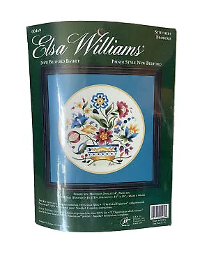 Elsa Williams New Bedford Basket Vintage Crewel Embroidery Kit  Floral Vine • $60.80