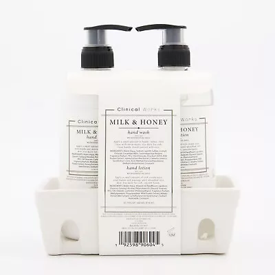 Clinical Works Milk & Honey Moisturising Hand Wash & Hand Lotion Set (2 × 360ml) • £18.45