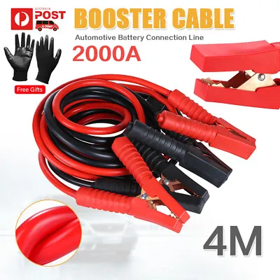 $25.99 • Buy 2000AMP Heavy Duty Jumper Leads 4M Long Jump Booster Cable Starter Car Truck