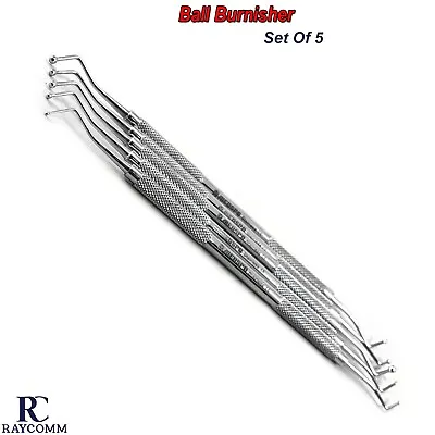 Dental Ball Burnisher Amalgam Composite Set Of 5 Lab Filling Instruments CE • $13.85