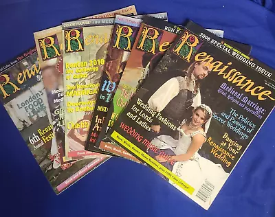 Renaissance Magazine  LOT OF 6 ISSUES ~ Medieval Wedding Tudor Festivals ~ NEW • $17.99