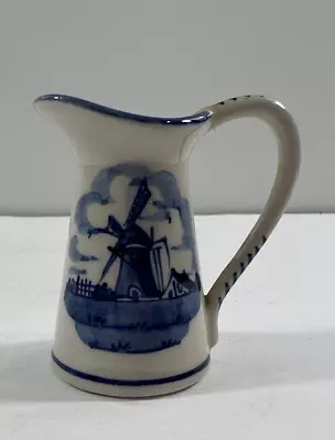 Delft Blue Vintage Miniature Pottery Pitcher Made In Holland • $11.99