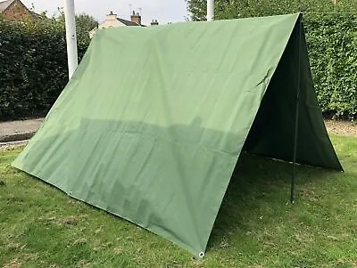 £49.99 • Buy Danish Army Heavy Duty Canvas Shelter Bivi Tent Tarpaulin Ground Sheet Basha NEW