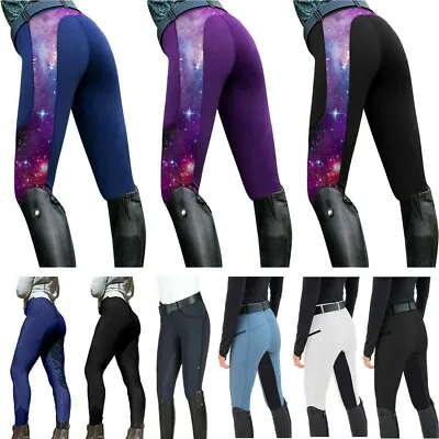 Women Lady Horse Riding Leggings Tights High Waist1 Pocket Grip Equestrian Pants • $12.43