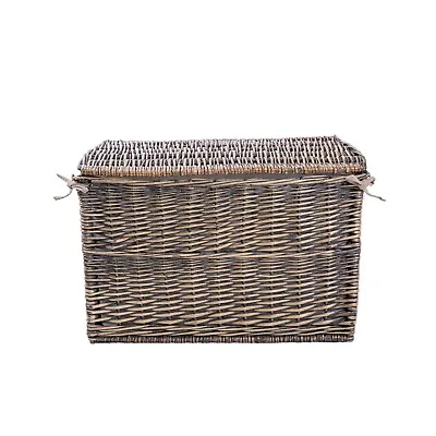 Wickerfield Bronze Wicker Large Storage Hamper Chest Trunk/Basket/Toy Box/Gift • £48.99