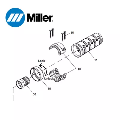 Miller Strain Relief Cable Complete M1640 M1645 M1639 M1638 For XR-Aluma-Pro • $220.41