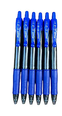 6 Pilot G2 Pens 07 Retractable Roller Ball Gel Blue Ink Smooth Writing 6 Count • $12.99