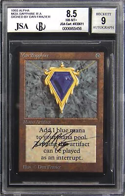 1993 Alpha Mox Sapphire Magic: The Gathering Card BGS 8.5 • $48888.88