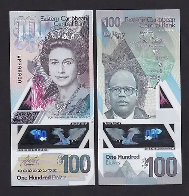 UNC East Caribbean States $100 One Hundred Dollars 2019 Polymer QE2 • £41.95