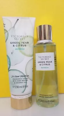 Victoria’s Secret GREEN PEAR & CITRUS Refresh Fragrance Mist Body Lotion CHOOSE! • $36