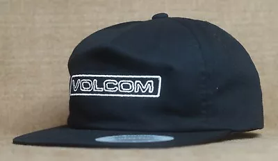 New Volcom Volzee Black Mens Cotton Snapback Hat RHTVLC-86 • $21.59