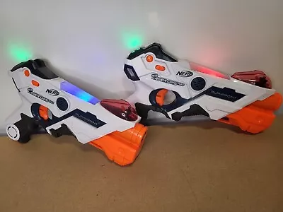 Nerf Laser Ops Pro 2 X Alphapoint Pistols Bundle Incl. Batteries 2 Player Tag • £13.99