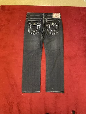 Vintage Y2K True Religion Joey Super T 40x35 Baggy Fit Straight Leg Thick Stitch • $59.99