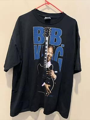 Vintage B.B. King Tshirt Black Tultex Concert 1998 Short Sleeve 2XL • $45