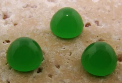 $3.74 • Buy 100 VINTAGE JADE ACRYLIC 7mm. HIGH DOME ROUND CABOCHONS 7125