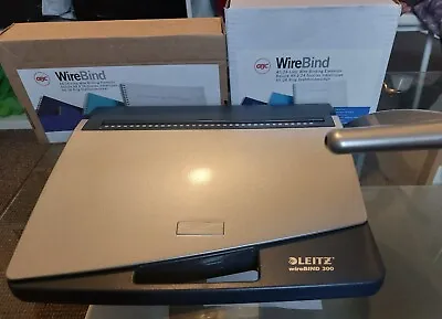 Leitz Binding Machine 300 Binds Up To 125 Sheets. A4/A5. Silver/Blue • £79