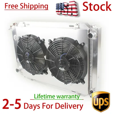 For 79-93 Ford Mustang Foxbody 5.0L 2.3L AT/MT 3Row Aluminum Radiator Shroud Fan • $155.25