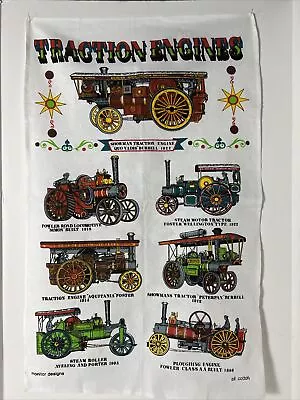 Traction Engines:  Tea Towel Dish Towel By Monitor Designs Vintage Retro • $9