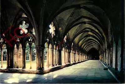 Picture Postcard- Salisbury Cathedral The Cloisters Walk [J Arthur Dixon] • £2.39