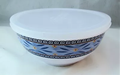 Temp-tations Tara OLD WORLD BLUE Medium Lidded Mixing Bowl Melamine EXCELLENT • $43.30