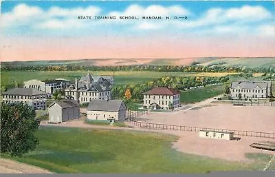 Mandan ND~State Training Reform School Fenced-On Ranch 1940 Postcard BAD PIC • $4.50