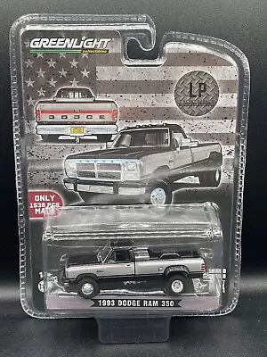 GREENLIGHT 1993 Dodge Ram 350 Dually Truck Cummins 1:64 Diecast Exclusive Black • $21.99