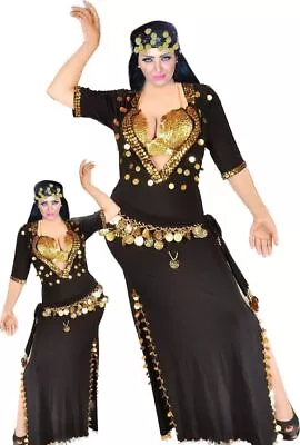 Egyptian Belly Dance Costume Saidi Dress Baladi Galabeya Fallahi Abaya Gypsy • £34.28