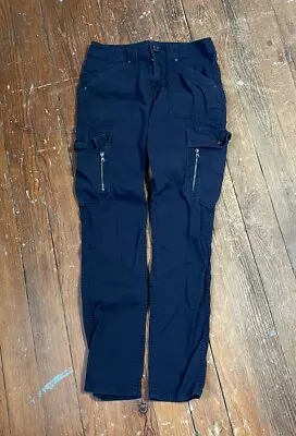 Martin + Osa Navy Blue Ribbed Skinny Cargo Pants Size 0 • $19.03