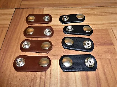 Motorcycle Leather Short Vest Extenders Set Of 4 Uni-sex Handcrafted In U.s.a. • $24.99