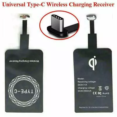 For Android Type C USB Wireless Charger Receiver Adaptor  Charging Pad-NEW • £2.24