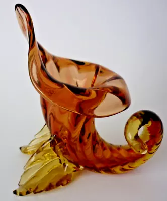 £25 • Buy Vintage Murano Venetian Cornucopia Horn Of Plenty Small Glass Vase Lovely Colour