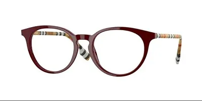 BURBERRY BE2318 3916 Bordeaux Demo Lens Phantos 49 Mm Women's Eyeglasses • $78.99
